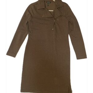 Ralph Lauren Brown Long Sleeve Dress